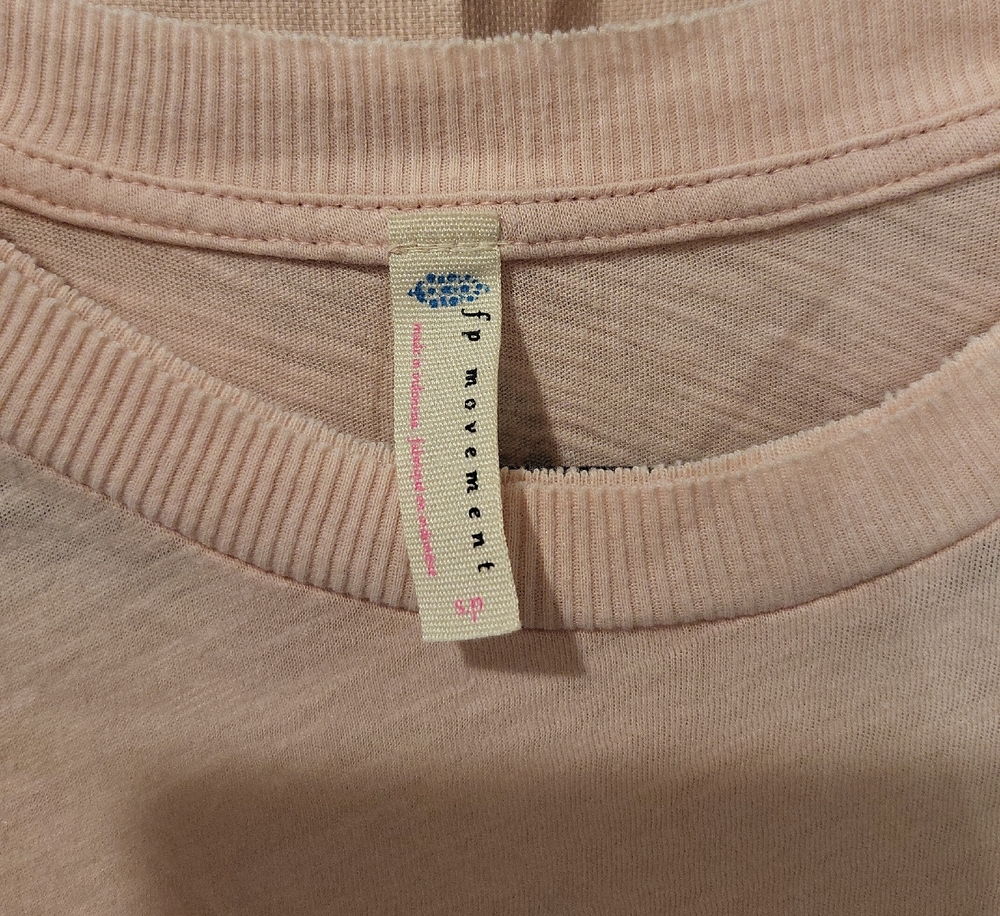 Free People Womens Pale Pink Jersey Top